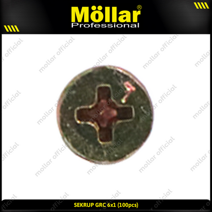 MOLLAR 93-006 Sekrup GRC 6 x 1 - 100 pcs