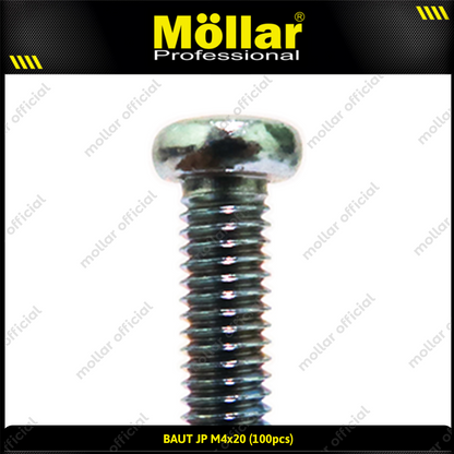 MOLLAR 93-099 Baut JP M4 x 20 - 100 pcs