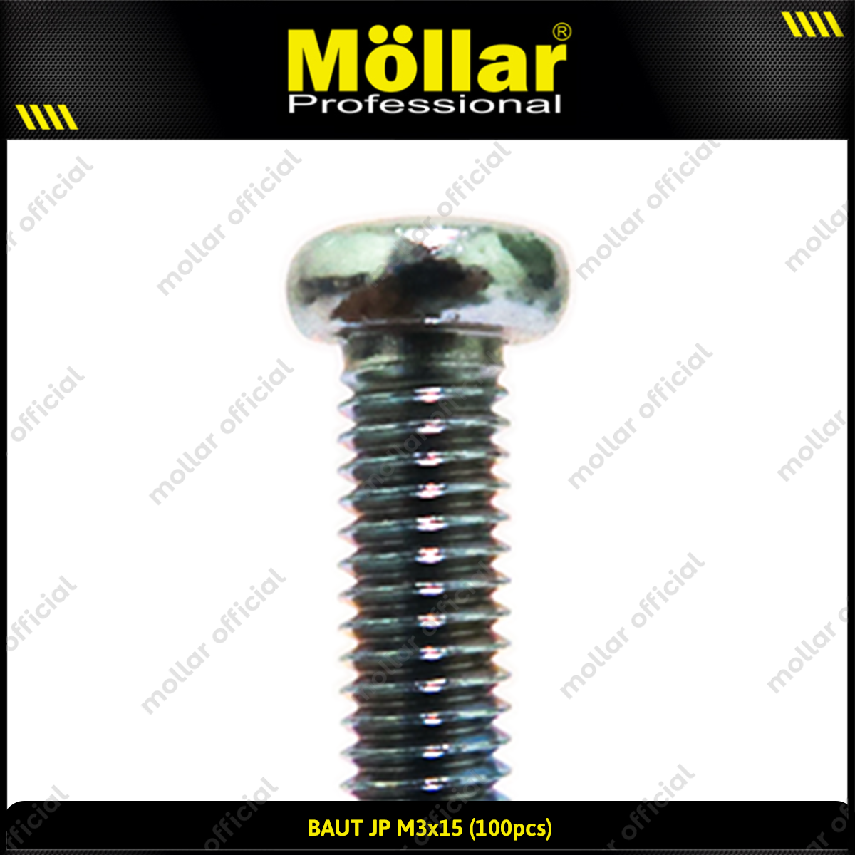 MOLLAR 93-086 Baut JP M3 x 15 - 100 pcs