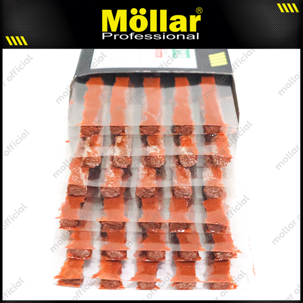MOLLAR 1 Kotak Refill Karet Alat Tambal Ban Tubles Cacing Motor Mobil