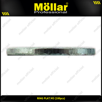 MOLLAR 93-070 Ring Plat M3 - 100 pcs