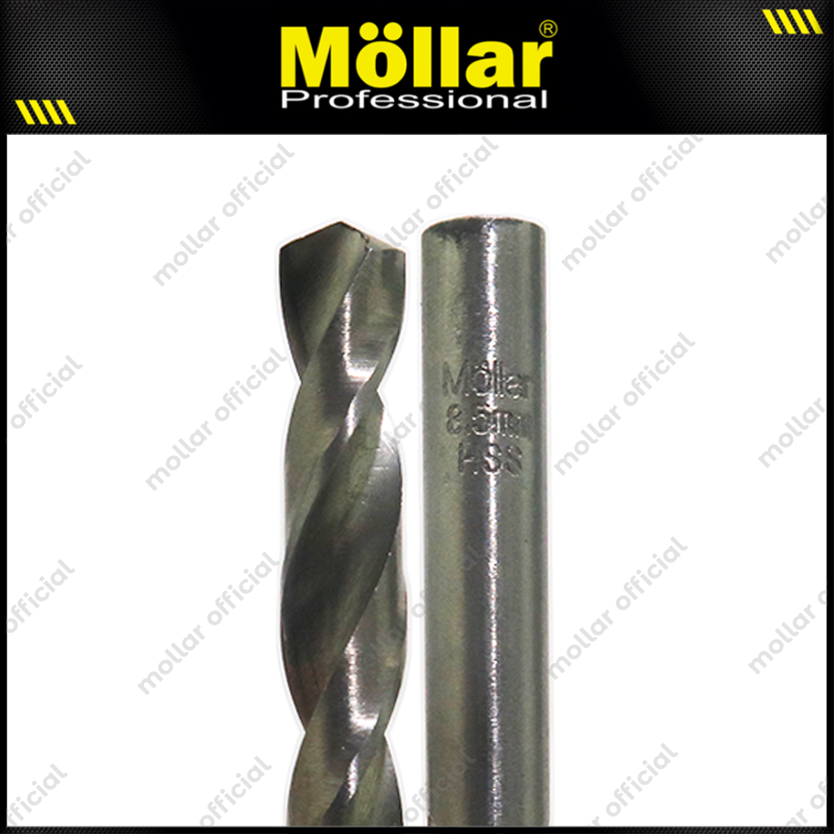 MOLLAR Mata Bor Besi HSS Putih 8.5 mm