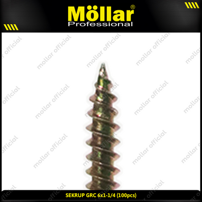 MOLLAR 93-007 Sekrup GRC 6 x 1-1/4 - 100 pcs