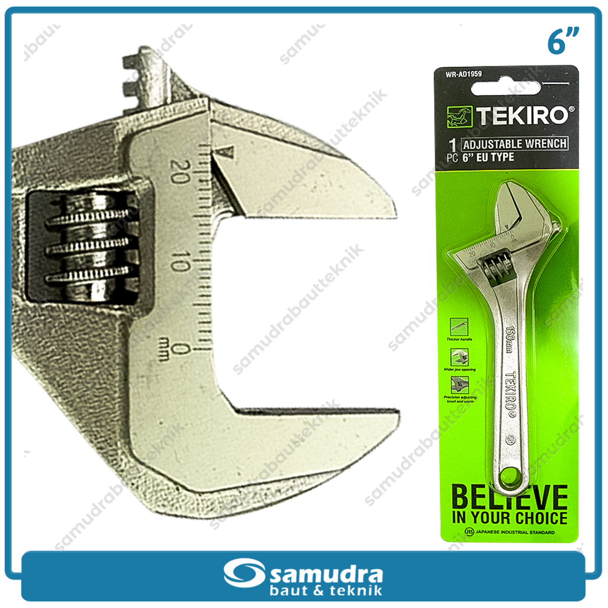 TEKIRO WR-AD0281 Kunci Bago 8" / Kunci Inggris