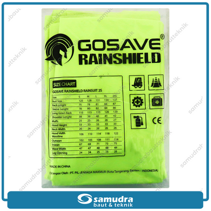 GOSAVE RAINSHIELD 2S Jas Hujan Baju Celana (L) Hijau