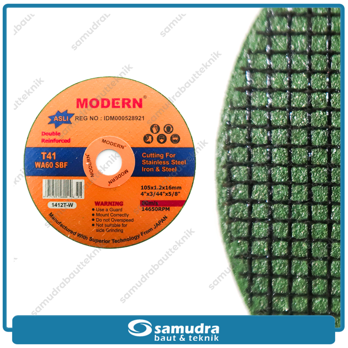 MODERN Mata Gerinda Potong Besi 4" Oranye / Cutting Wheel