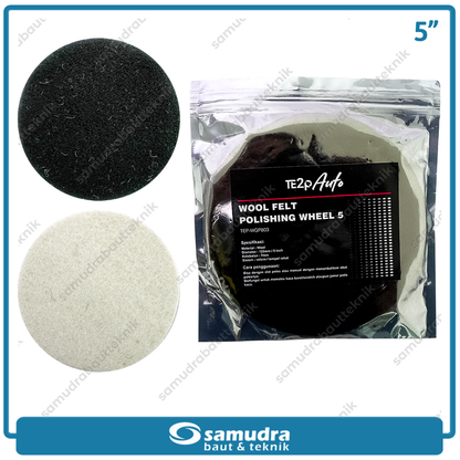 TE2P AUTO TEP-WGP803 Wol Poles Kaca Mobil 5" / Wool Felt Polishing Wheel