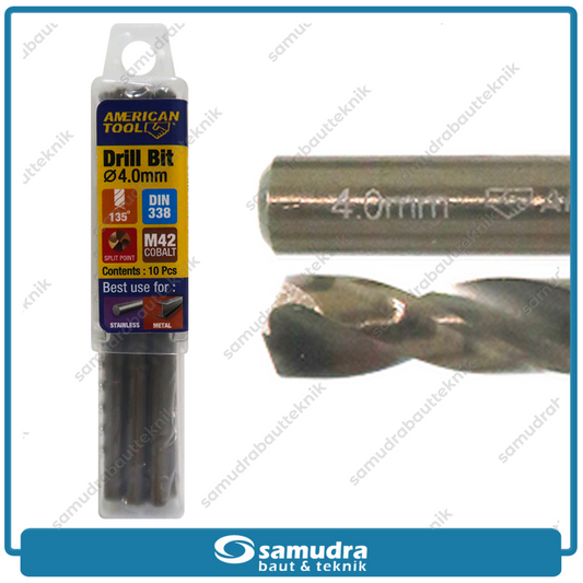 AMERICANTOOL 8959579 Mata Bor Cobalt M42 4 mm