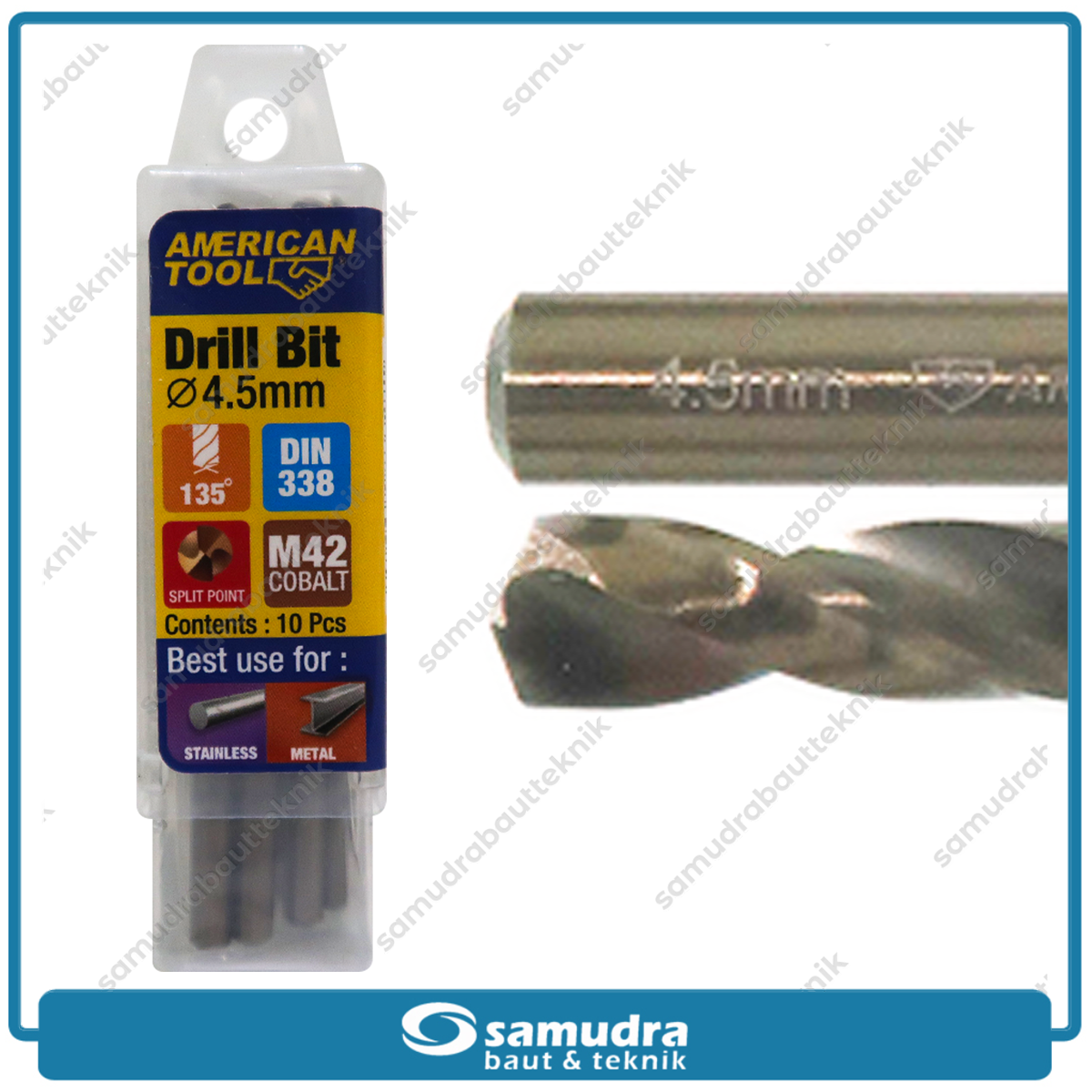 AMERICANTOOL 8959584 Mata Bor Cobalt M42 4.5 mm
