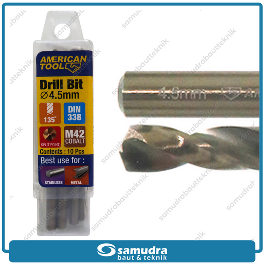 AMERICANTOOL 8959584 Mata Bor Cobalt M42 4.5 mm