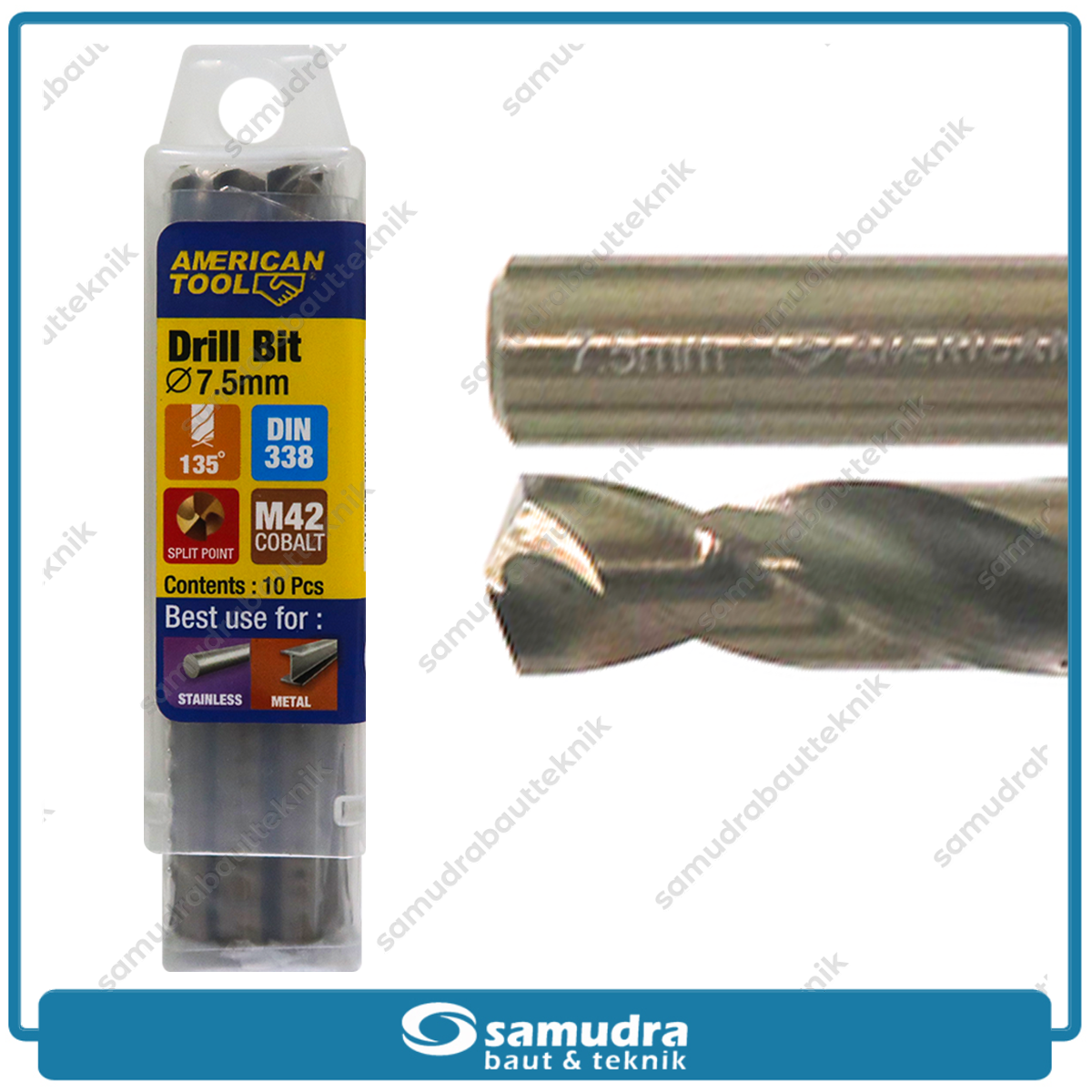 AMERICANTOOL 8959614 Mata Bor Cobalt M42 7.5 mm