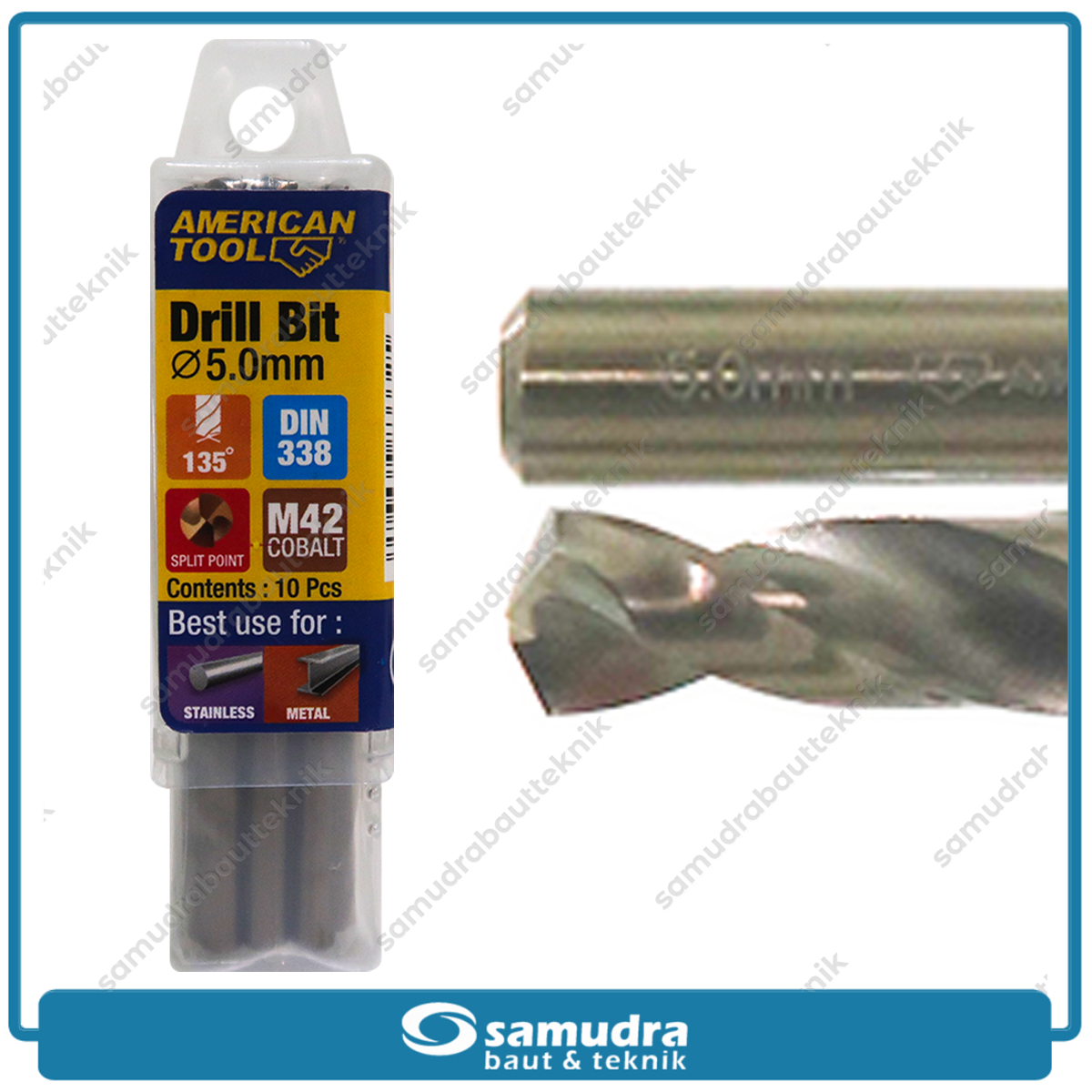 AMERICANTOOL 8959589 Mata Bor Cobalt M42 5 mm