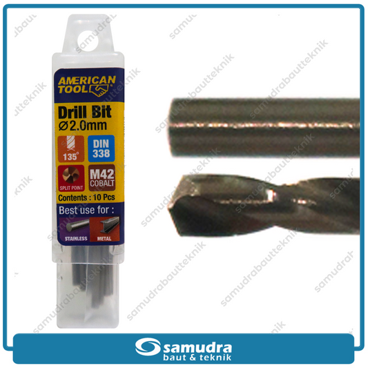 AMERICANTOOL 8959559 Mata Bor Cobalt M42 2 mm