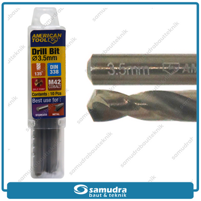 AMERICANTOOL 8959574 Mata Bor Cobalt M42 3.5 mm