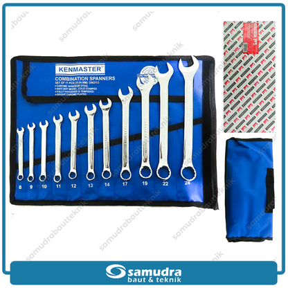 KENMASTER KCRP-198 Kunci Ring Pas Set 11 pcs (8-24 mm) CRV