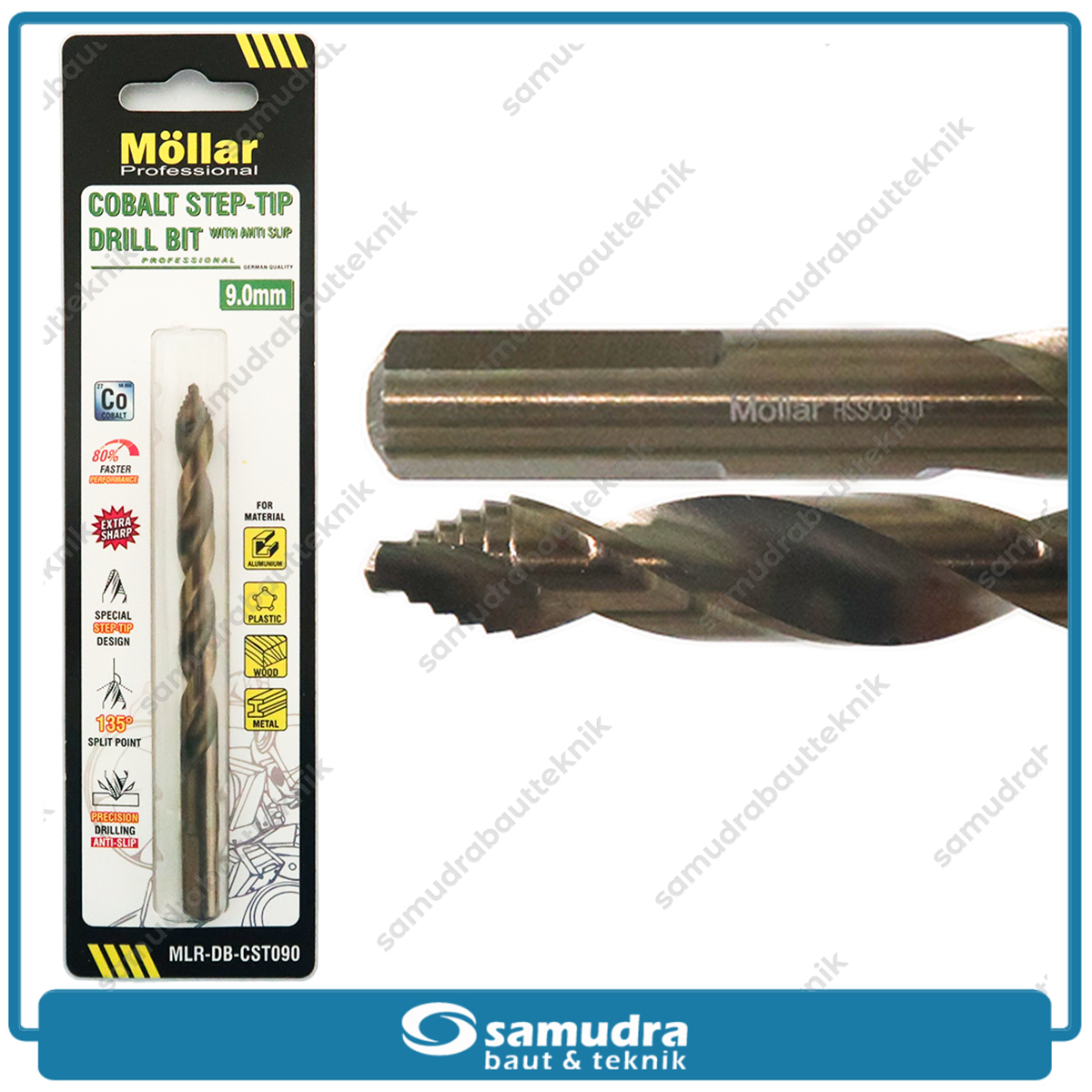 MOLLAR CST090 Mata Bor Cobalt Step-Tip 9 mm