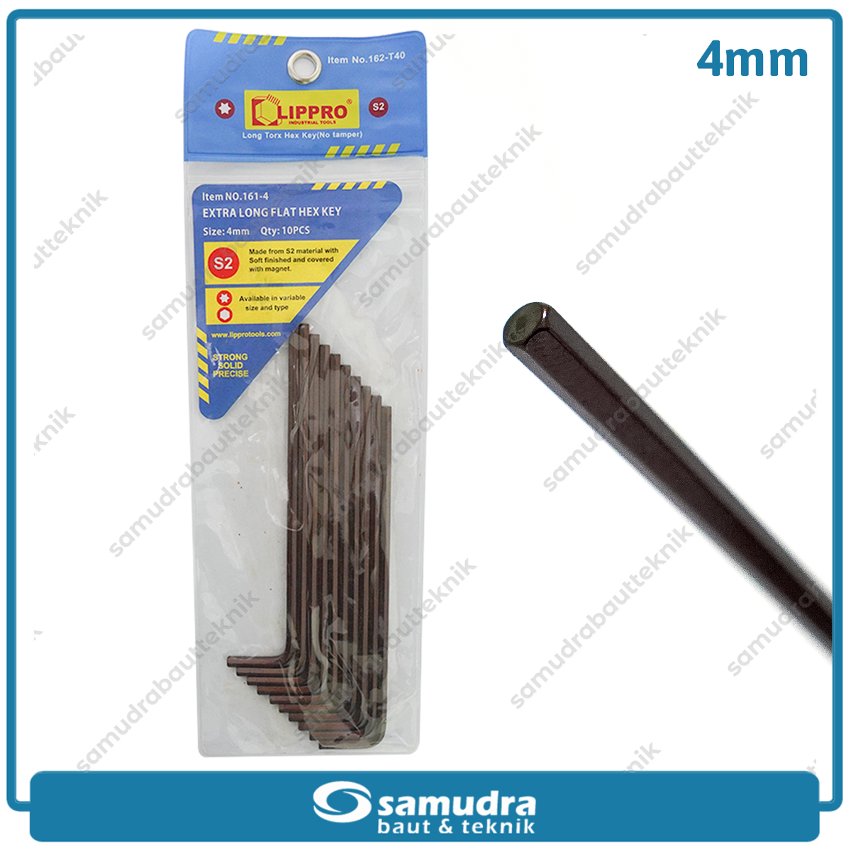 LIPPRO 161-4.0 Kunci L Panjang Extra Long Flat 4 mm