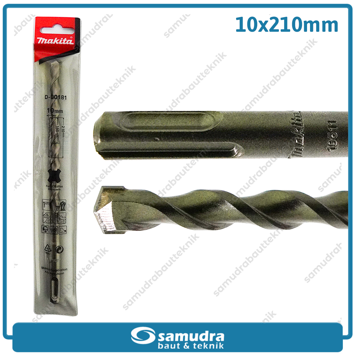 MAKITA D-00181 Mata Bor SDS Plus 10 mm x 210 mm
