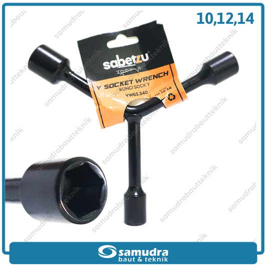 SABETZU Kunci Sok Y Pendek 10-12-14 mm