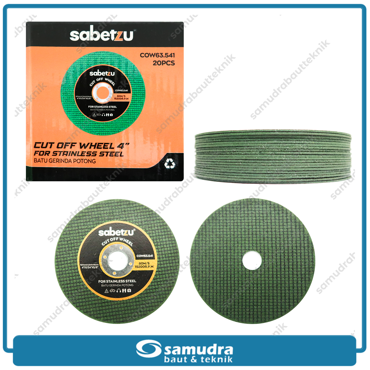 SABETZU COW63.541 Mata Gerinda Potong Besi 4" / Cutting Wheel