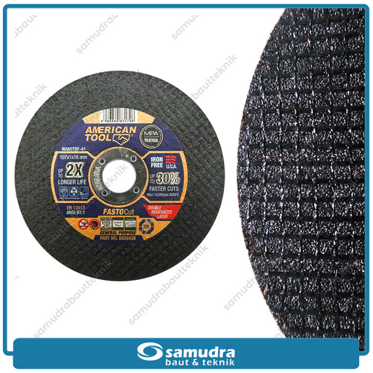 AMERICANTOOL 8959436-B FASTOCUT BLACK Mata Gerinda Potong Besi 4" Hitam
