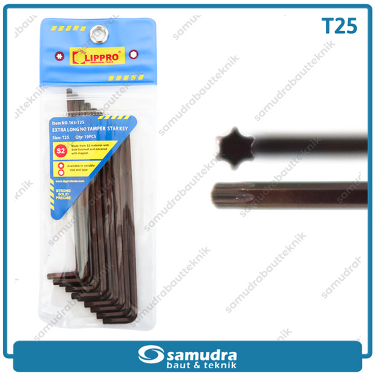 LIPPRO 163-T25 Kunci L Panjang Extra Long Bintang T25