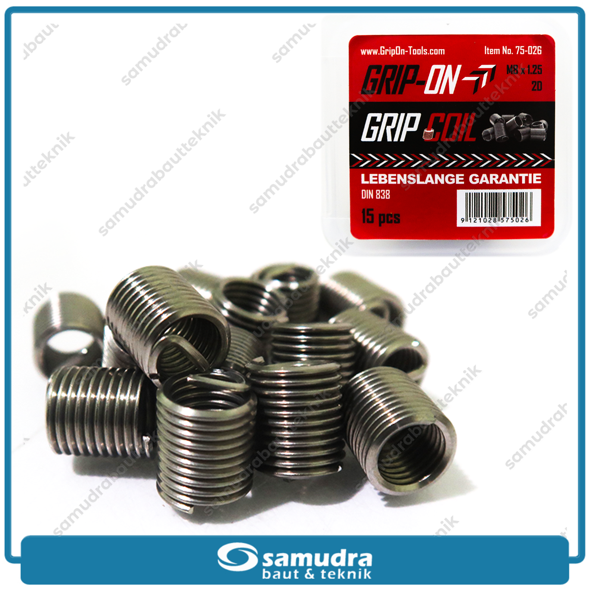 GRIPON 75-026 Grip Coil 8 x 1.25 2D - 15 pcs / Mur Tambah Daging