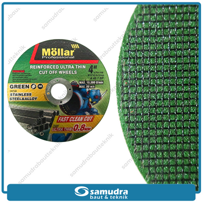 MOLLAR 1BPG40 Batu Gerinda Potong Ultra Thin 4" Hijau / Cutting Wheel