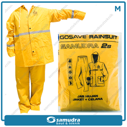 GOSAVE SAMUDRA 2S Jas Hujan Baju Celana (M) Kuning