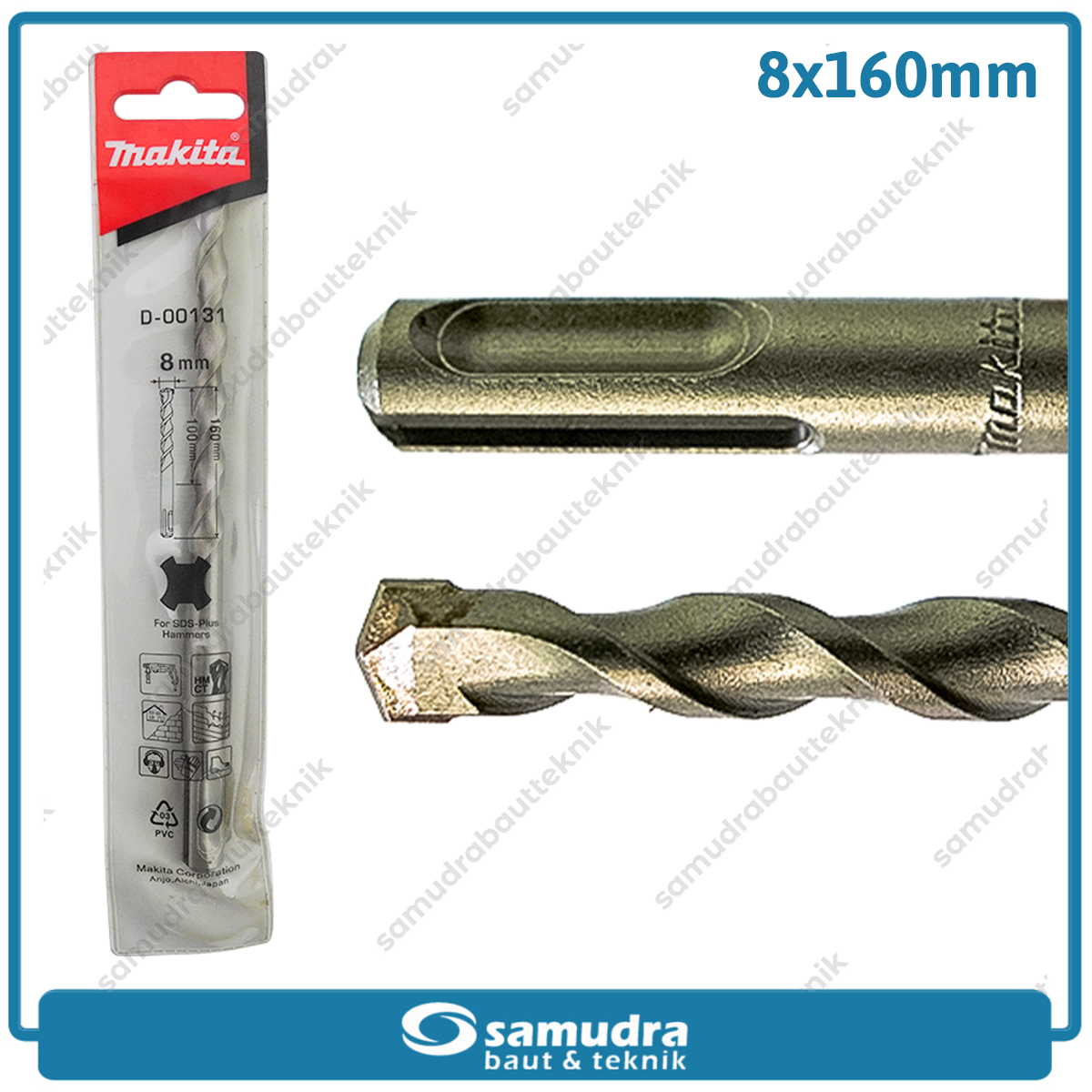 MAKITA D-00131 Mata Bor SDS Plus 8 mm x 160 mm
