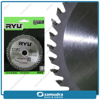 RYU AC-BD142 Mata Gerinda Potong Kayu 4"x40T / Circular Saw Blade