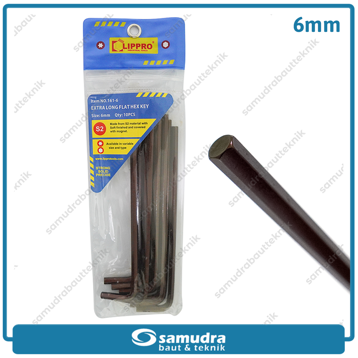 LIPPRO 161-6.0 Kunci L Panjang Extra Long Flat 6 mm