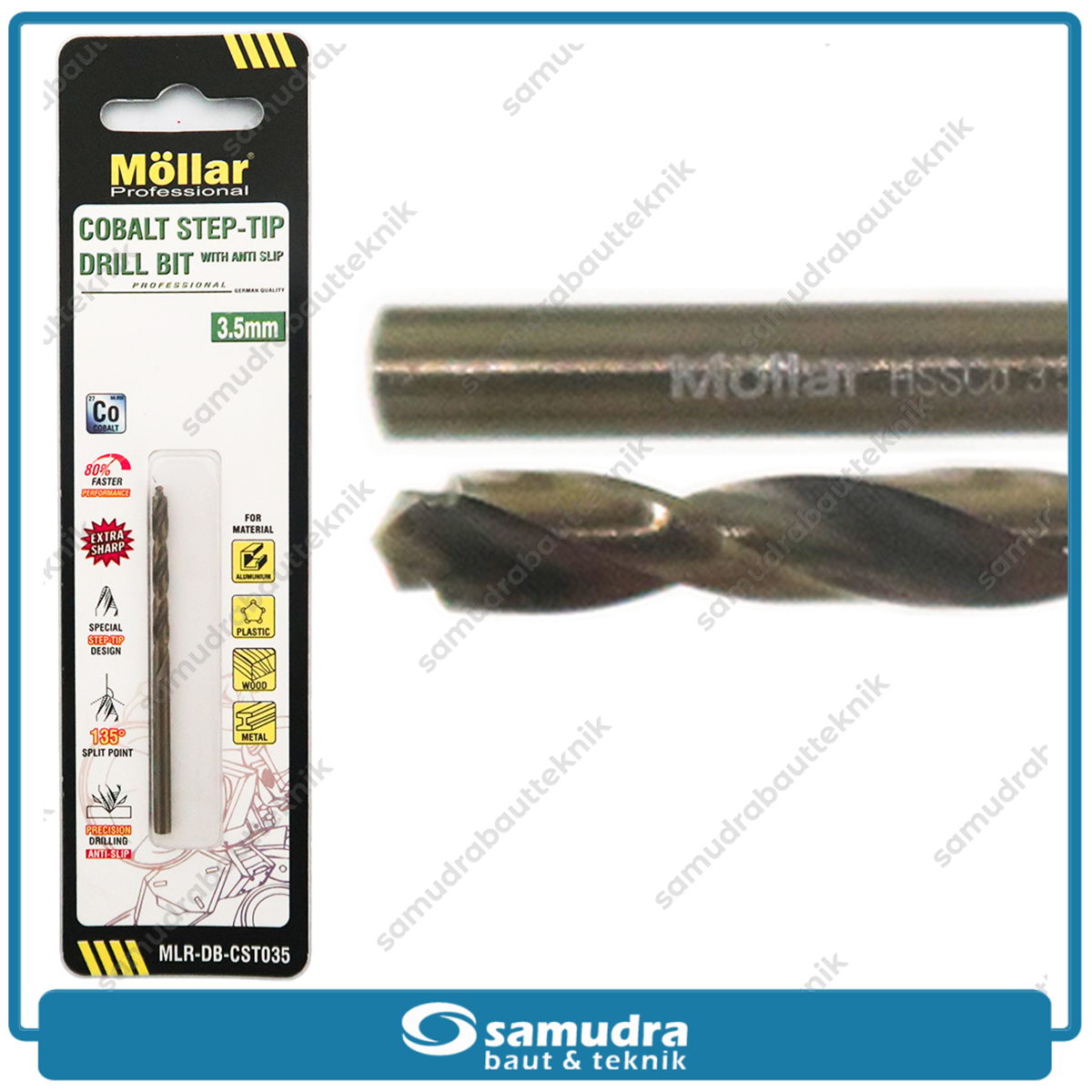 MOLLAR CST035 Mata Bor Cobalt Step-Tip 3.5 mm