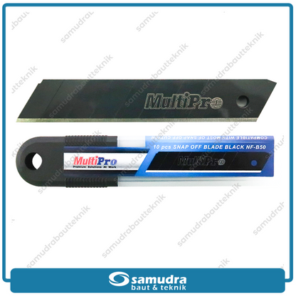 MULTIPRO 0.WOK.SA04.1810 Isi Ulang Mata Pisau Cutter 18 mm NF-B50 Set 10 Pcs