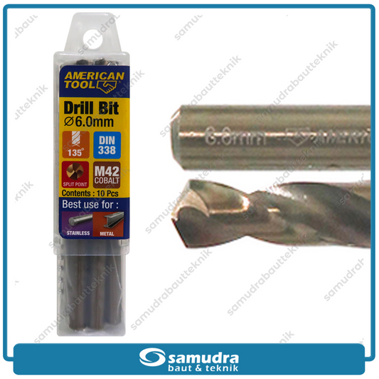 AMERICANTOOL 8959599 Mata Bor Cobalt M42 6 mm