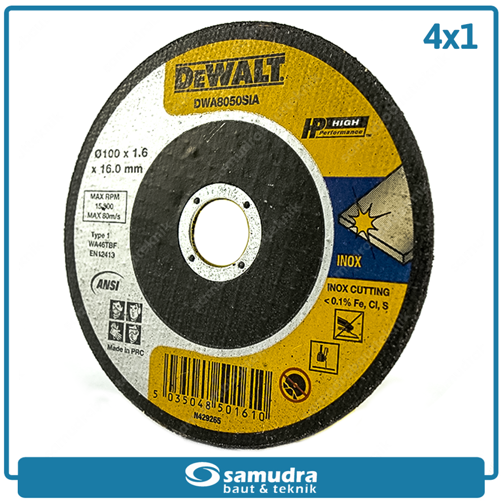 DEWALT DWA8050SIA Mata Gerinda Potong Besi 4"