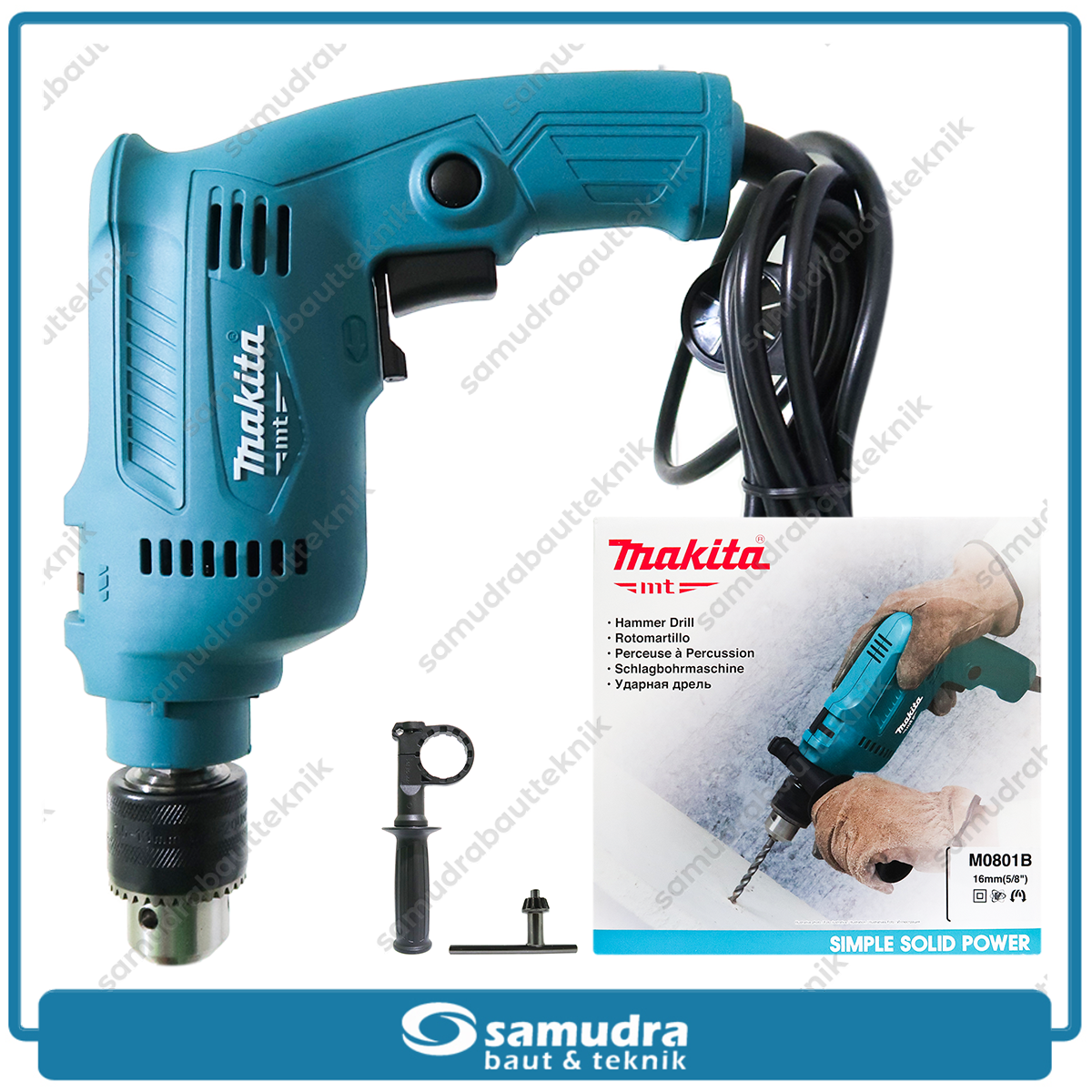 MAKITA M0801B / MT80B Mesin Bor Beton Listrik 13 mm / Impact Drill 500 Watt