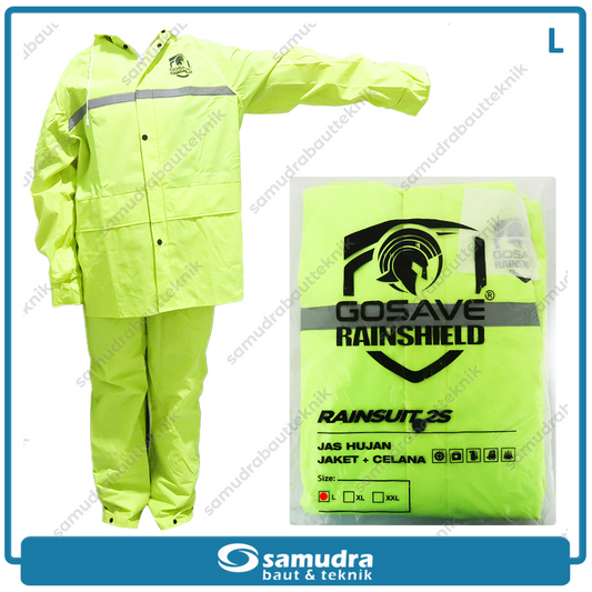 GOSAVE RAINSHIELD 2S Jas Hujan Baju Celana (L) Hijau