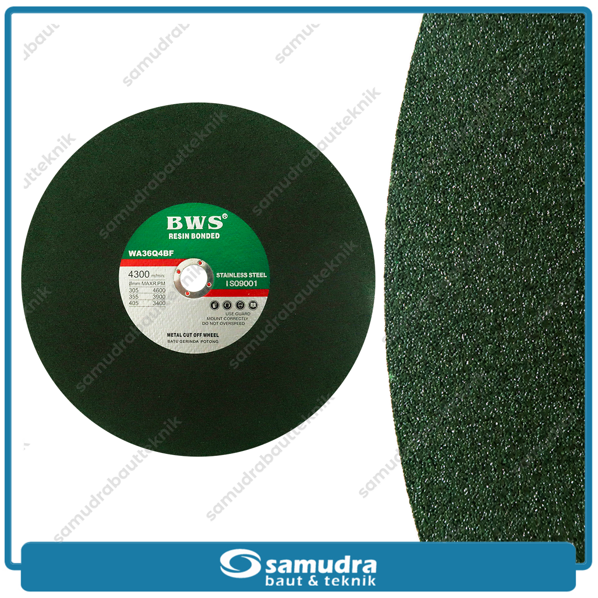 BWS BWS-010113 Batu Gerinda Potong 14" Hijau / Cutting Wheel Green