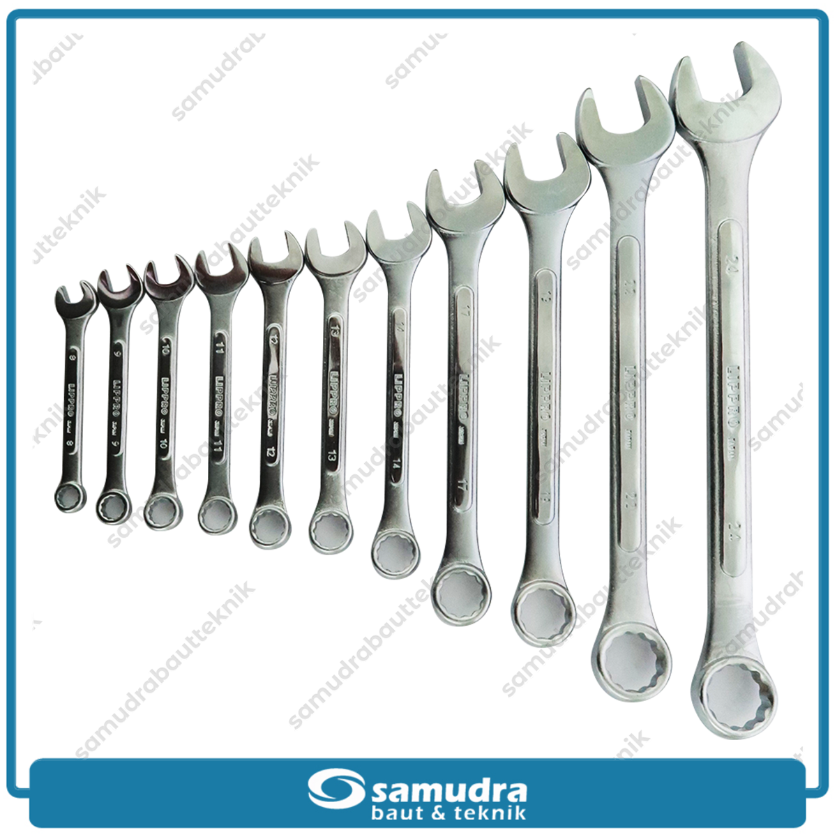 LIPPRO 610C-11P Kunci Ring Pas Set 11 pcs (8-24 mm)