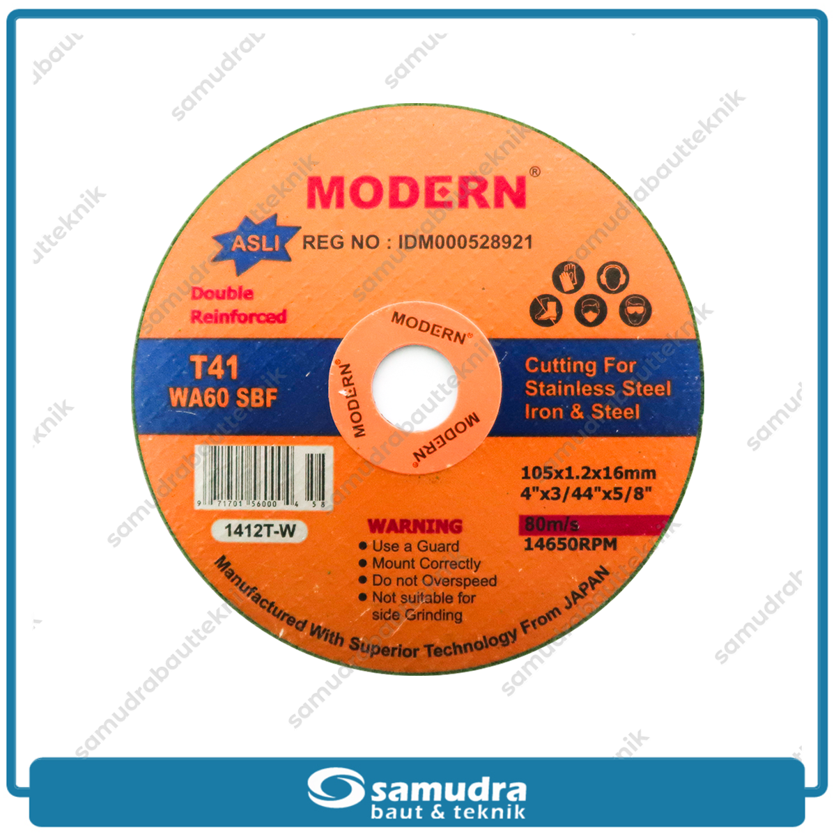 MODERN Mata Gerinda Potong Besi 4" Oranye / Cutting Wheel