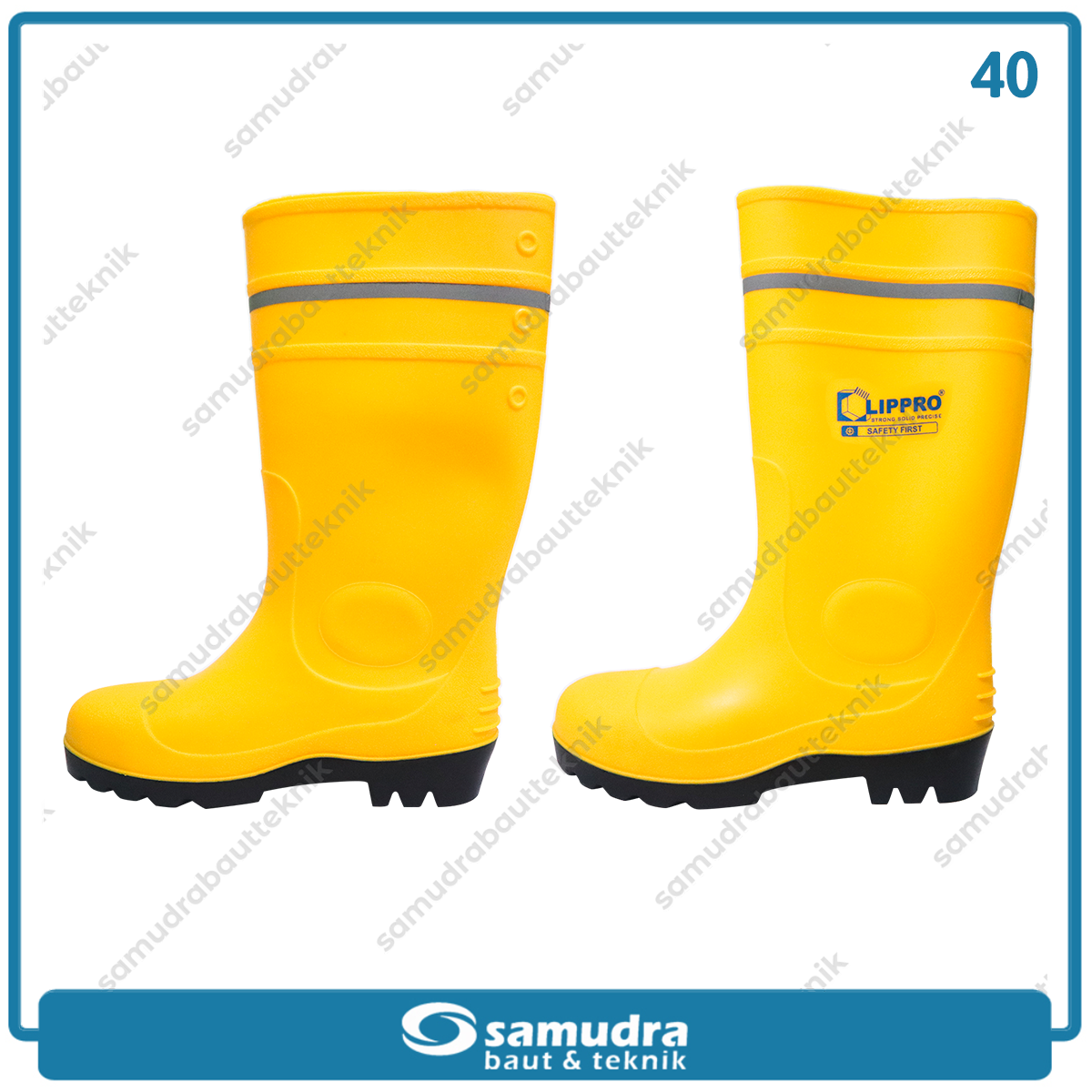 LIPPRO SB186-40 Sepatu Boots Safety Pelindung Besi No. 40