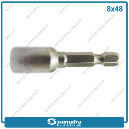 LIPPRO Set 5 pcs Kunci Roofing 8 x 48 Magnetic Hex Nut Mata Bor Baut