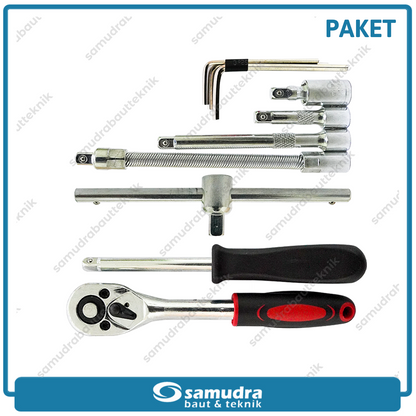 Paket Kunci Sok Set 46 pcs + DIAMOND Kunci Ring Pas Set 8 pcs Tool Kit
