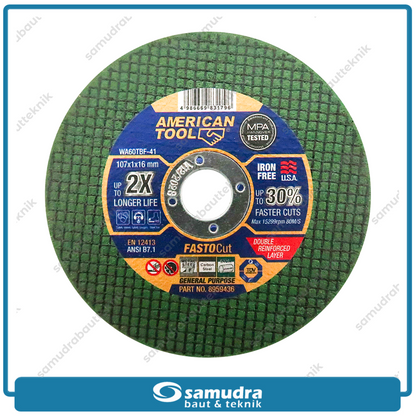 AMERICANTOOL 8959436-G FASTOCUT GREEN Mata Gerinda Potong Besi 4" Hijau