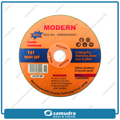 MODERN 20 pcs Cutting Wheel 4" Orange Batu Gerinda Mata Pisau Potong Besi Stainless Disc Gurinda