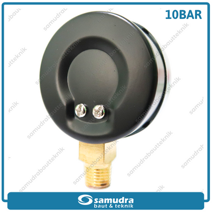 TEKIRO AU-PG0988 Alat Ukur Tekanan Angin 2.5" Lonceng 10 bar