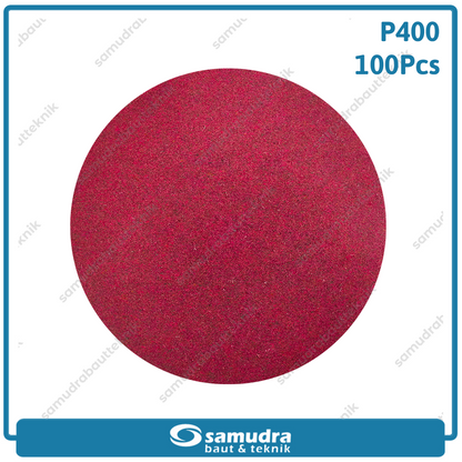 MST 100 pc No. 400 Amplas Bulat Velcro Tempel Mata Gerinda Disc 4 Inch
