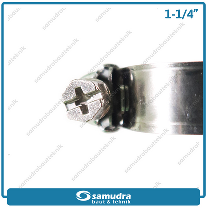 LIPPRO Klem Selang 1-1/4" Inch Ss Hose Clamp Taiwan - Isi 50 Pcs