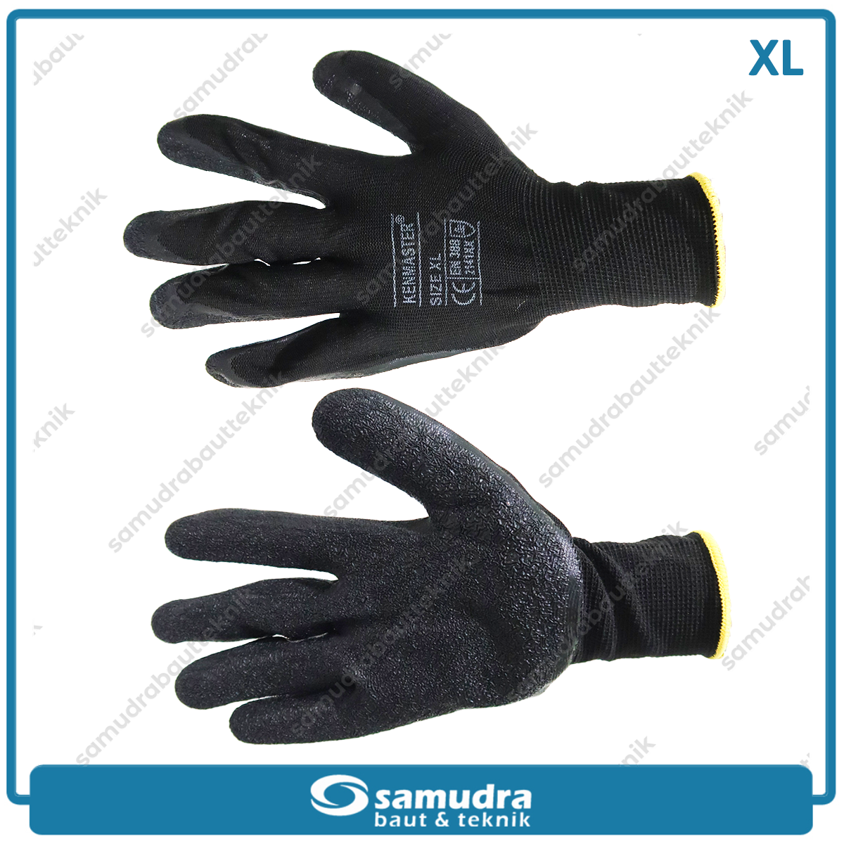 GUNTER SRNG-107 Sarung Tangan Safety PU (XL) Hitam Kuning GT-1001